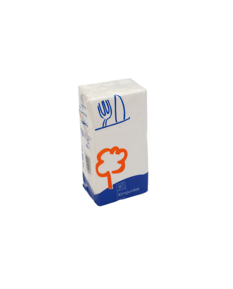 SERVILLETA KANGURO P&P 2/C 40X40 BLANCA CAJA DE 480 UNIDADES