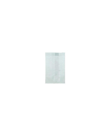 BOLSA DE PAPEL BLANCA PARA 1 BOLLO 14+4X18 PAQUETE DE 100 UNIDADES