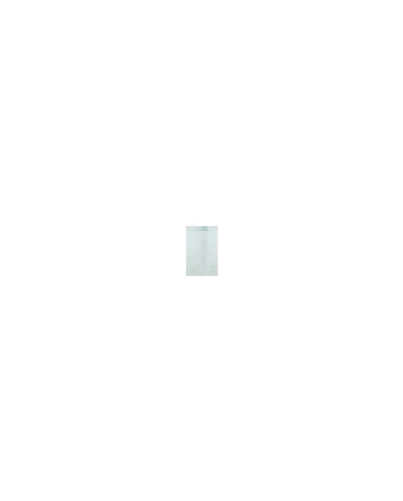 BOLSA DE PAPEL BLANCA PARA 1 BOLLO 14+4X18 PAQUETE DE 100 UNIDADES