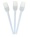 TENEDOR BLANCO 16,5 CMS REUTILIZABLE (PAQUETE DE 100 UNIDADES)