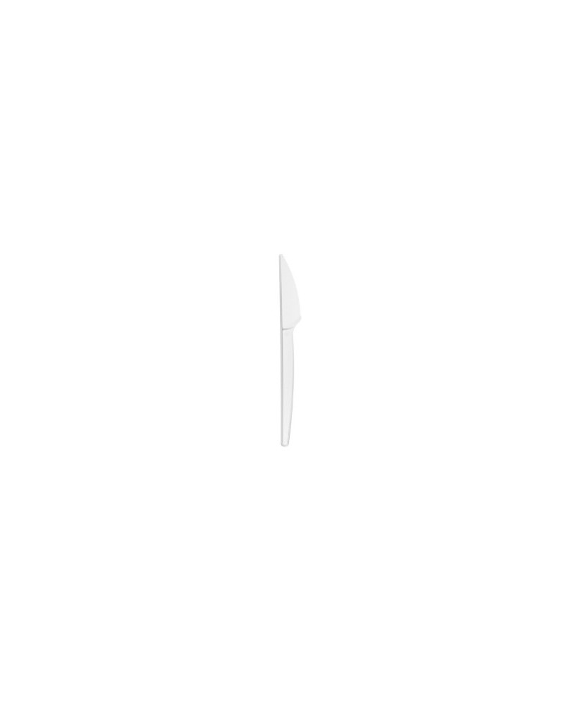 CUCHILLO BLANCO 16,5 CMS REUTILIZABLE (PAQUETE DE 100 UNIDADES)