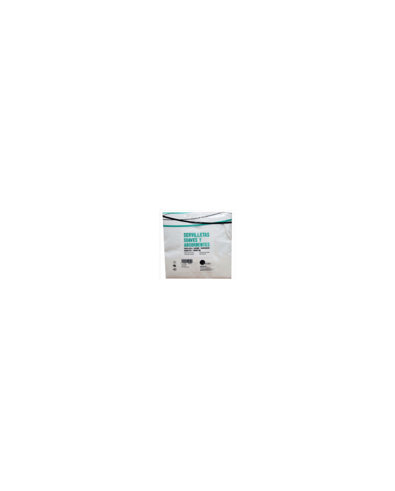 SERVILLETAS 40X40 2 CAPAS BLANCA  LISMA CAJA DE 24 PAQUETES DE 100 UNIDADES