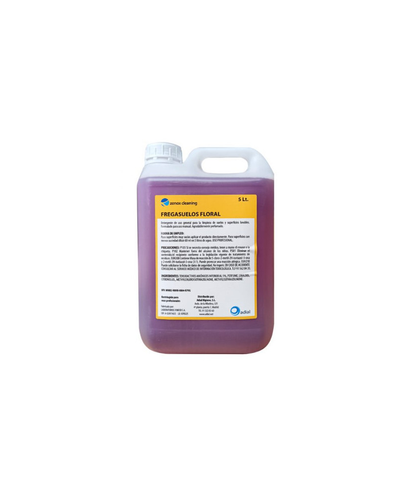 FREGASUELOS FLORAL ZENOX CLEANING GARRAFA DE 5 LITROS