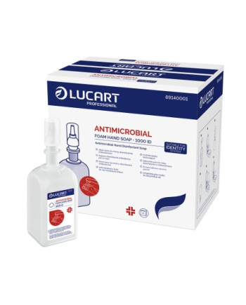 JABON LUCART ANTIBACTERIANO FOAM CAJA DE 6 CARGAS DE 1000ML