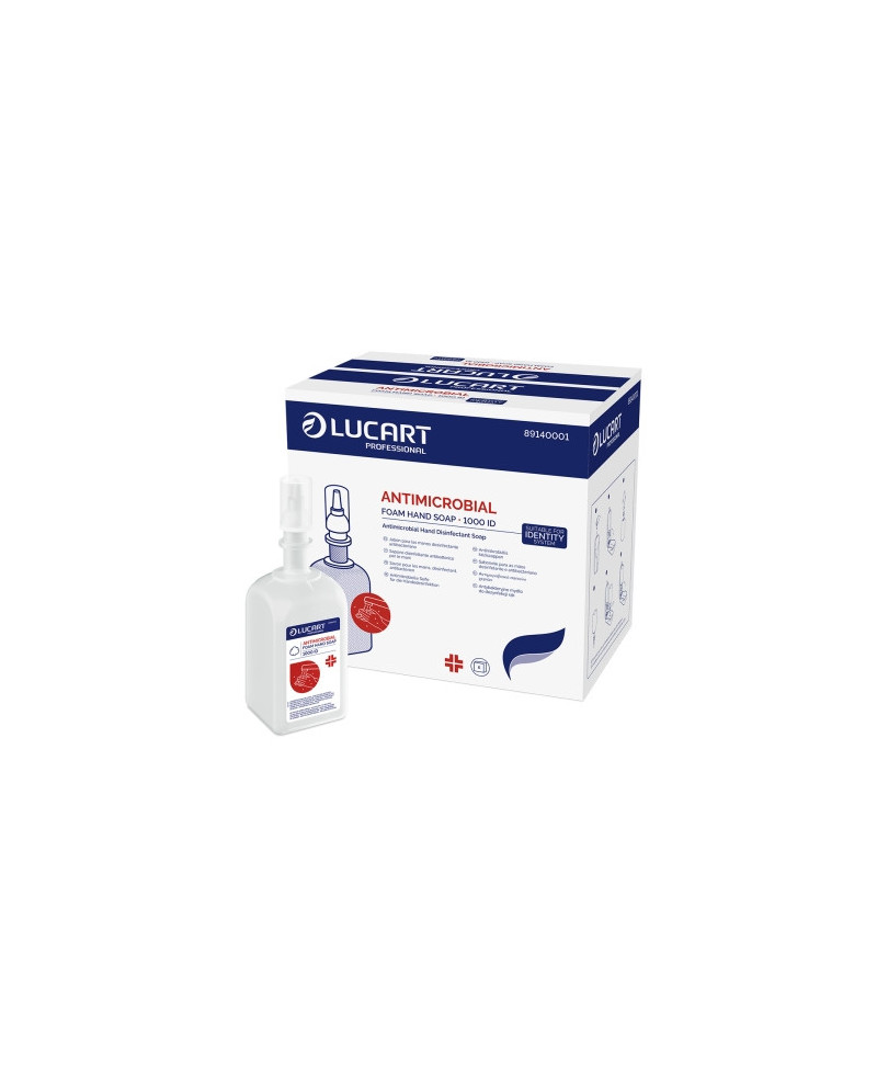 JABON LUCART ANTIBACTERIANO FOAM CAJA DE 6 CARGAS DE 1000ML