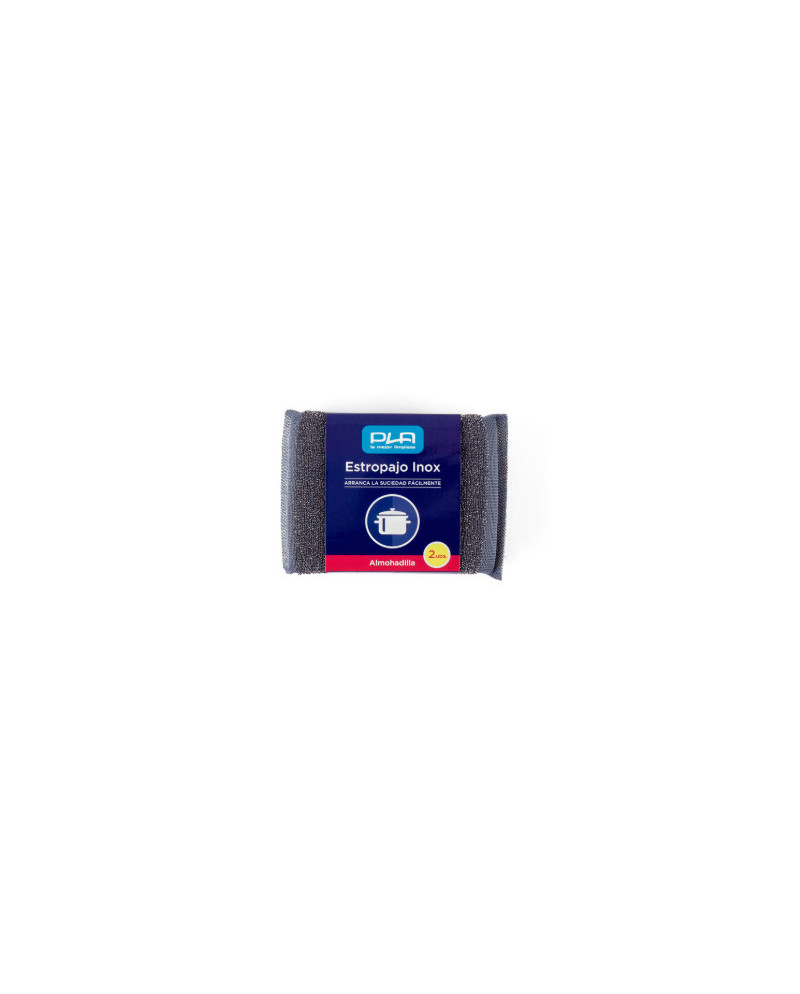 ESTROPAJO ALMOHADILLA INOX PACK DE 2 UNIDADES