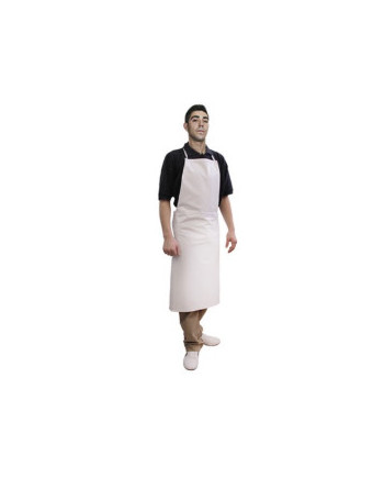 DELANTAL PVC BLANCO CON PETO EXTRA LARGO 70X125CMS UNIDAD