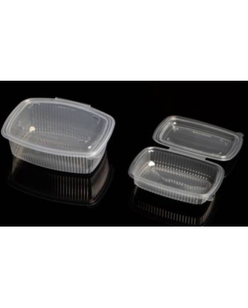ENVASE MICROONDABLE RECTANGULAR CON TAPA BISAGRA DE 1000ML PAQUETE DE 50 UNIDADES