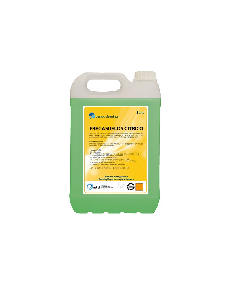 FREGASUELOS CITRICO ZENOX CLEANING E100E GARRAFA DE 5 LITROS