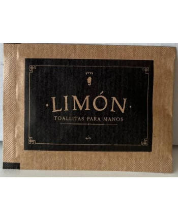 TOALLITA LIMÓN KRAFT/NEGRO CAJA DE 1000 UNIDADES