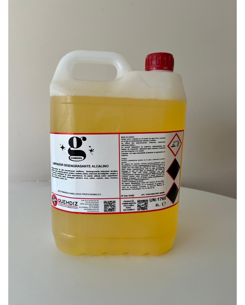 LIMPIADOR DESENGRASANTE QUITATINTAS QUEMDIZ CLEANING GARRAFA DE 5 LITROS