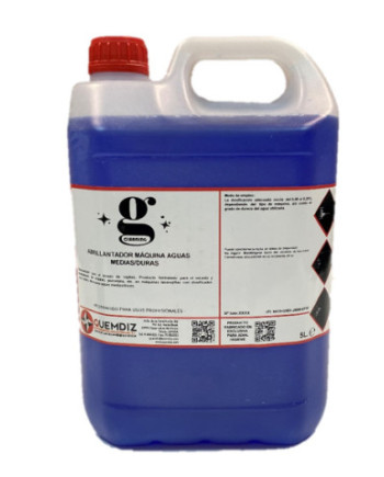 ABRILLANTADOR MÁQUINA AGUAS MEDIAS/DURAS QUEMDIZ CLEANING GARRAFA DE 5 LITROS