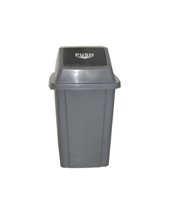 PAPELERA 40L TAPA PUSH GRIS AF07311 LYTEC