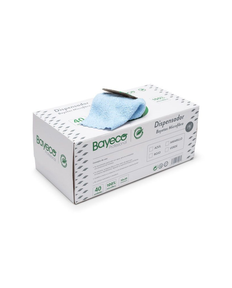 BAY.MICROFIBRA AZUL 30X30 (40 UNIDS) CAJA DISPENSADORA