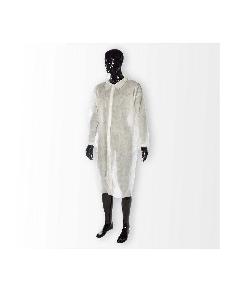 BATA TST BLANCO C/VELCRO (CAJA 50 UNIDS) XL 4GASA