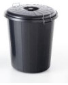 CUBO 50 LITROS C/TAPA NEGRO (UNIDAD)