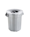 CONTENEDOR REDONDO C/TAPA 120L GRIS