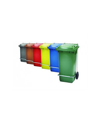 CONTENEDOR AZUL PEDAL/RUEDAS 120L