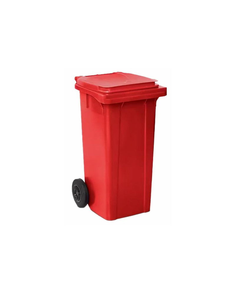 CONTENEDOR RUEDAS 120L ROJO