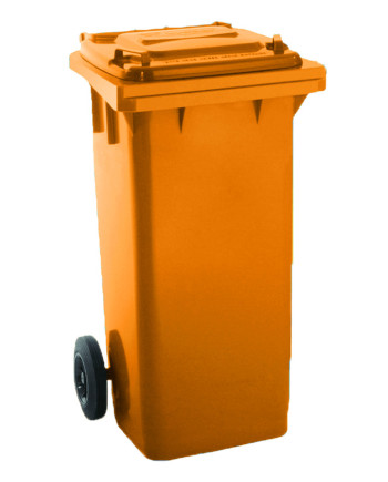 CONTENEDOR RUEDAS 120L NARANJA