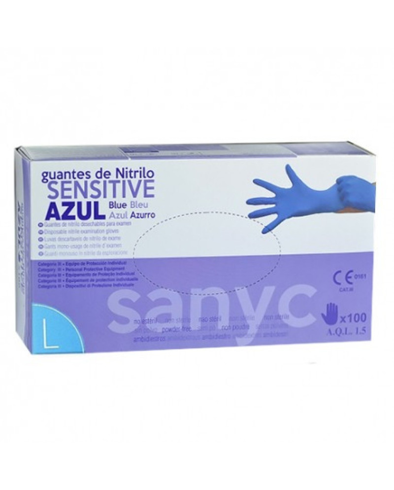 GUANTE NITRILO AZUL T/G (1X100) PRIME