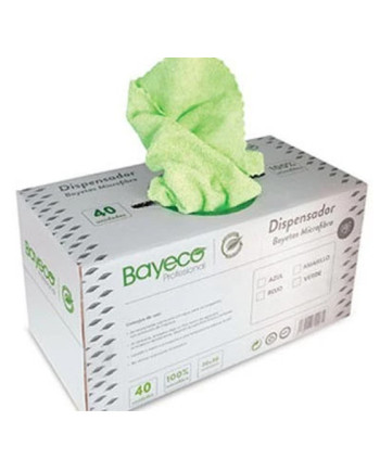 BAY.MICROFIBRA VERDE 30x30 (40 UNIDS) CAJA DISPENSADORA