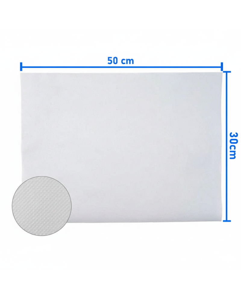 MANTEL 35X50 BLCO SIN ORLA (CAJA 1000)