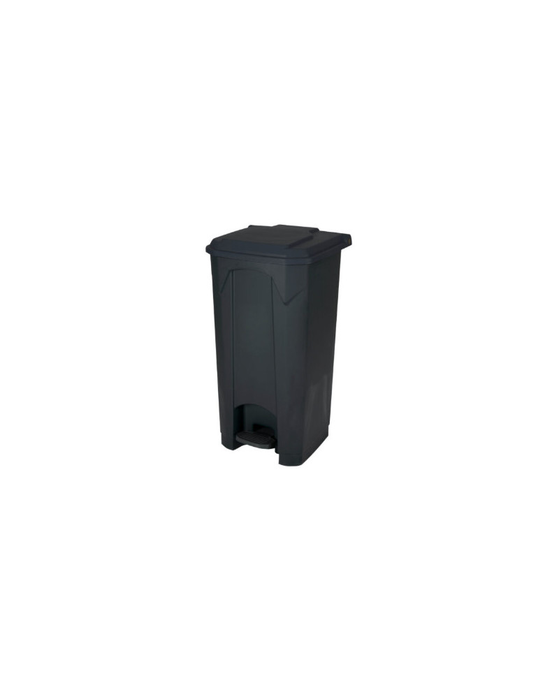 CONTENEDOR LYTEC 87L GRIS CON TAPA, RUEDAS Y PEDAL