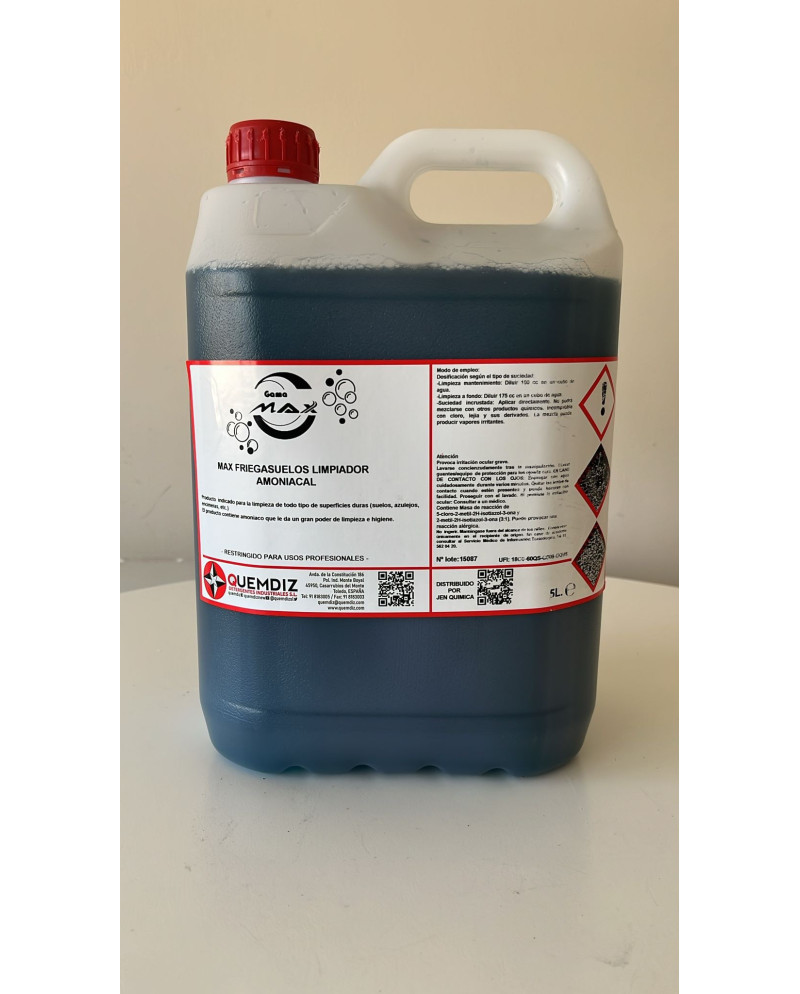 LIMPIADOR AMONICAL MAX GARRAFA DE 5 LITROS