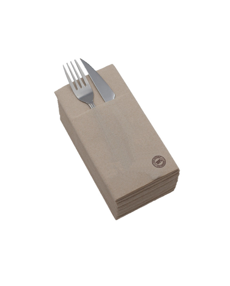 SERVILLETA KANGURO P&P 2/C 40X40 NATURAL CAJA DE 480 UNIDADES